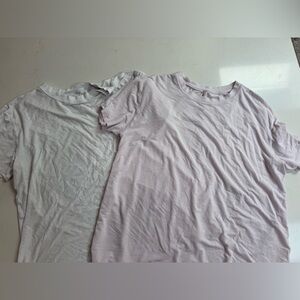 Bundle Lululemon Tees White and Pink Size 10